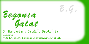 begonia galat business card
